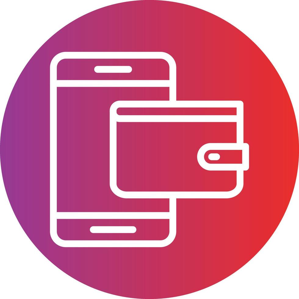 Digital Wallet Icon Style vector