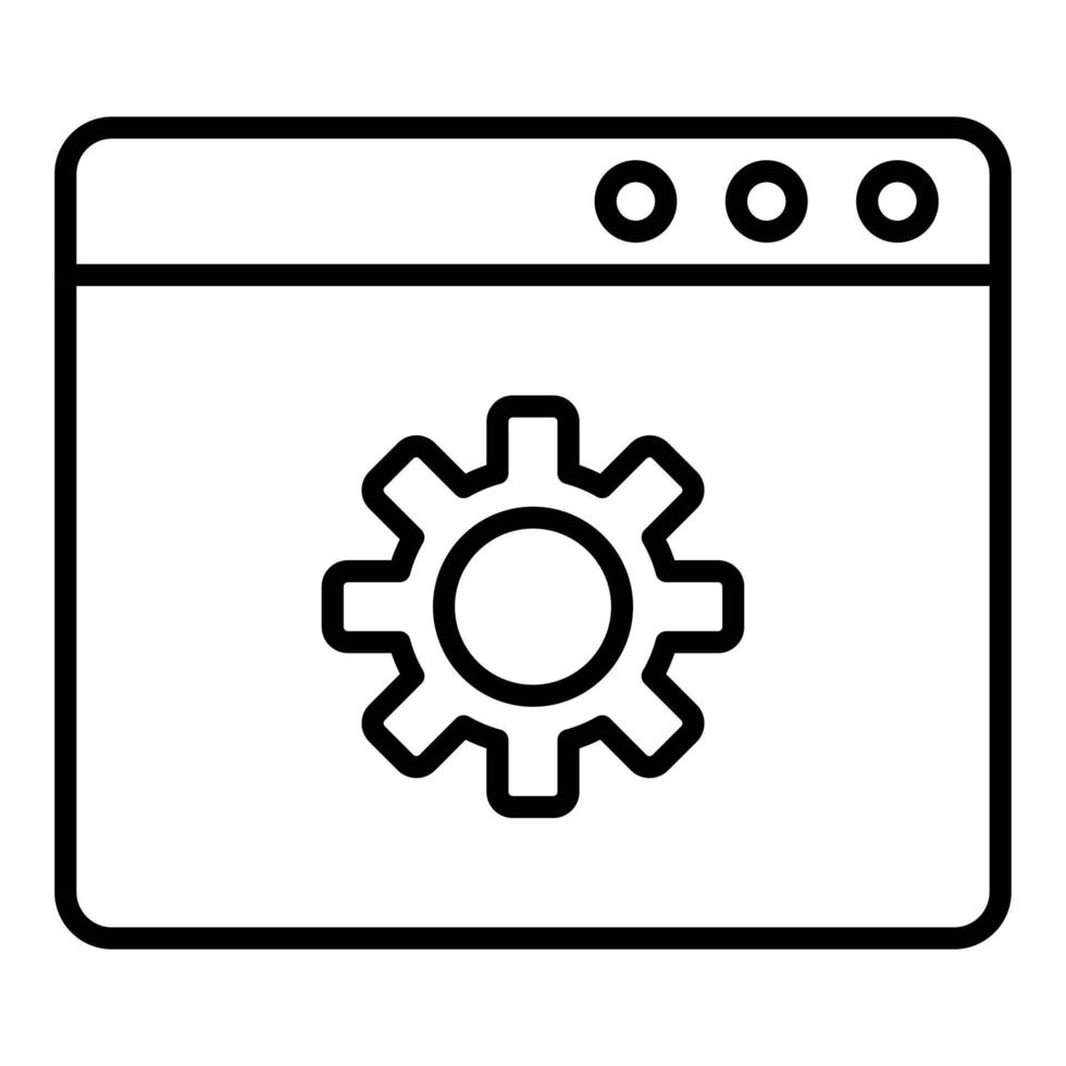 Browser Setting Icon Style vector