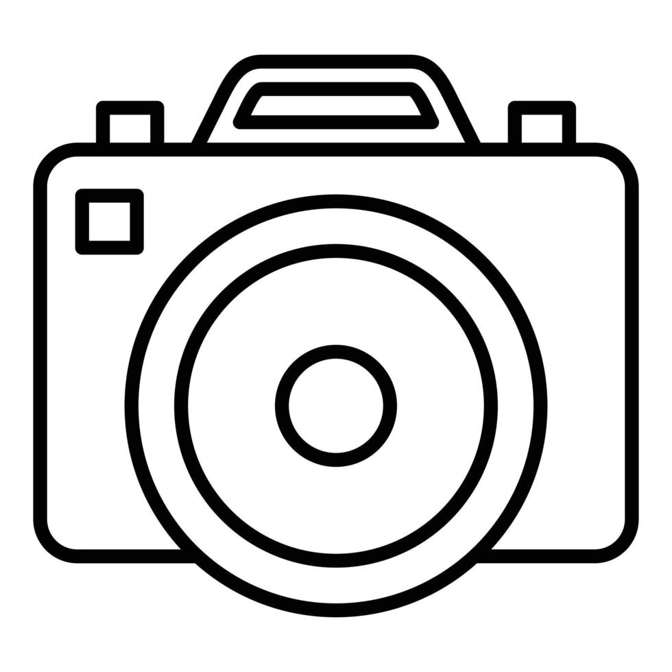 estilo de icono de cámara dslr vector