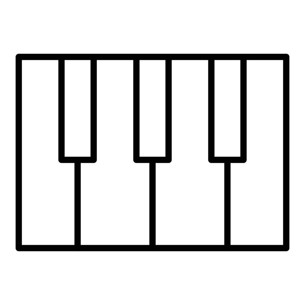 estilo de icono de piano vector