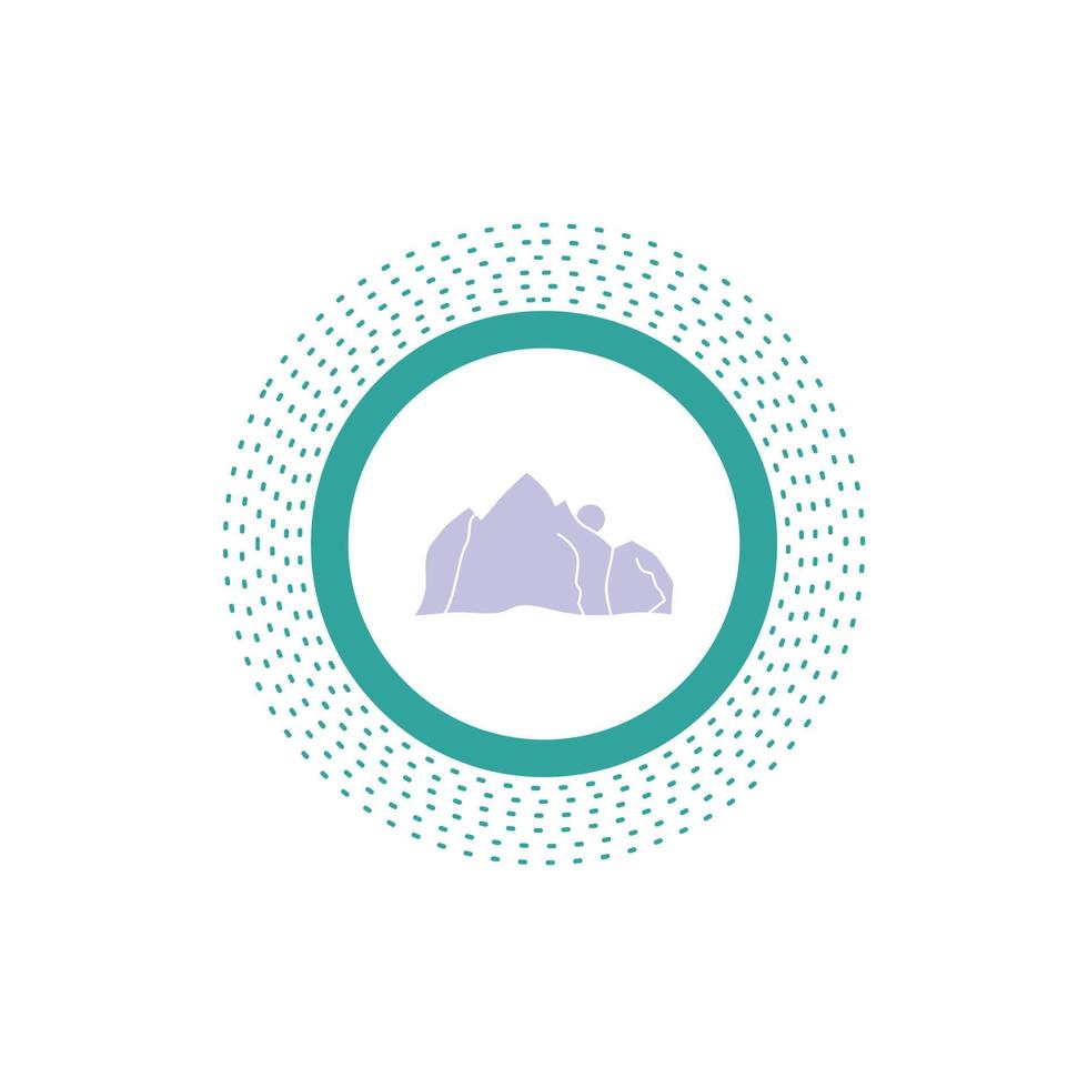 hill, landscape, nature, mountain, scene Glyph Icon. Vector isolated illustration