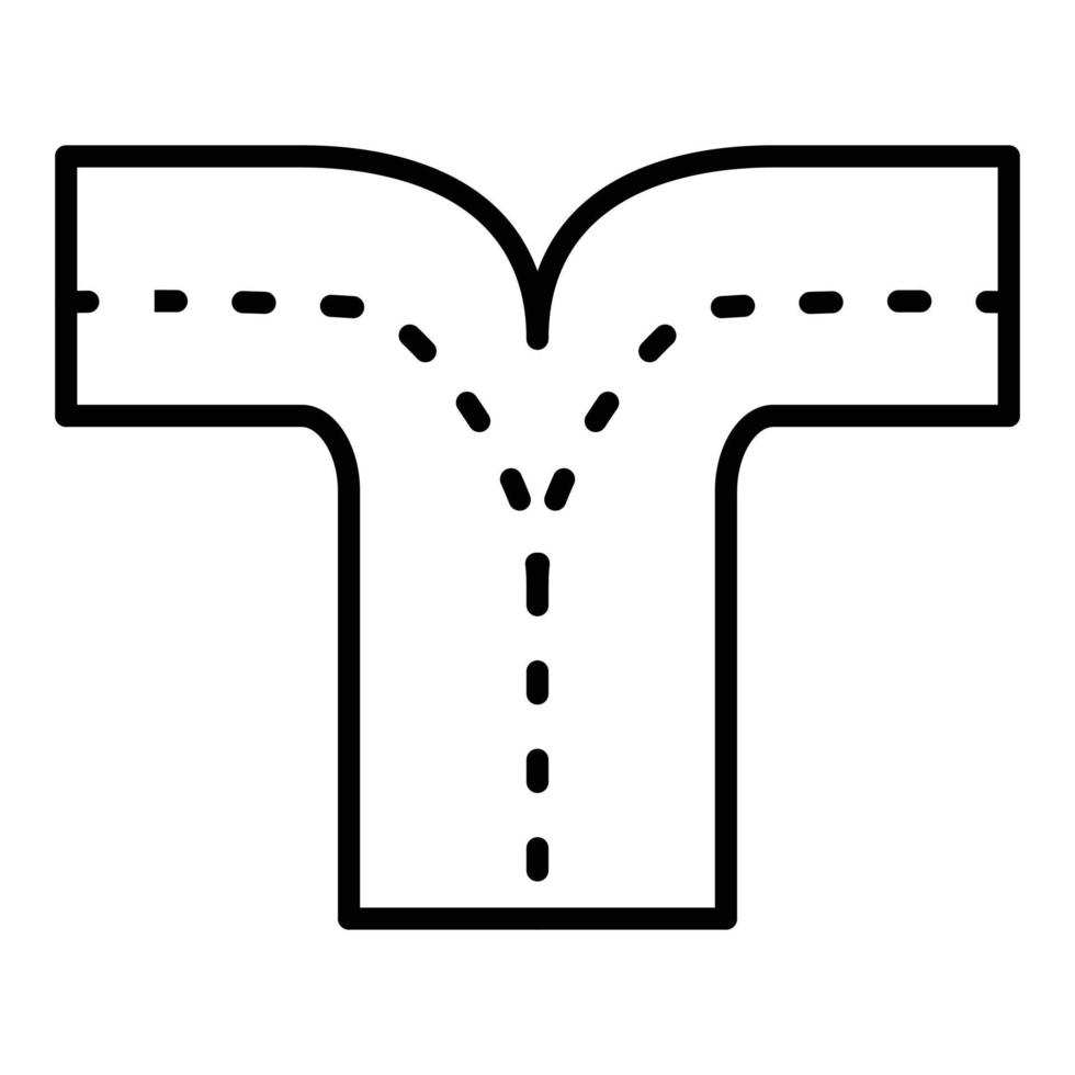 Road Split Icon Style vector