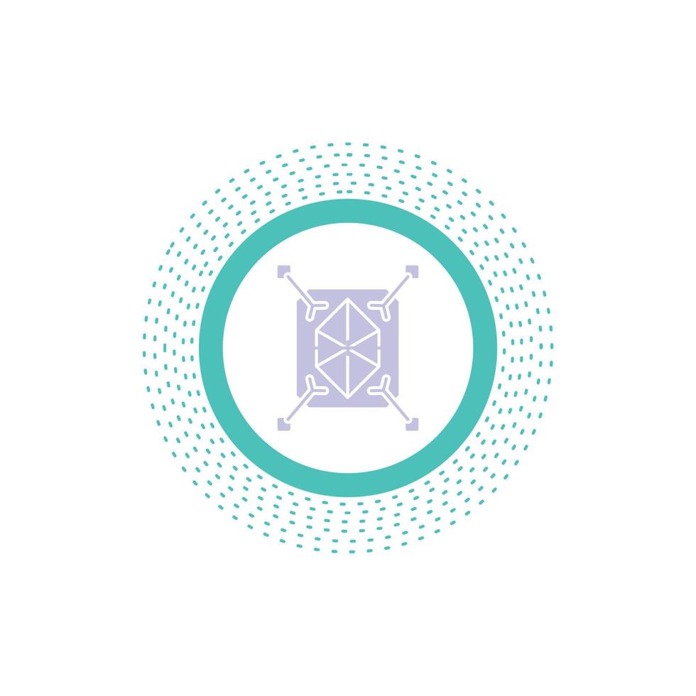 Object. prototyping. rapid. structure. 3d Glyph Icon. Vector isolated illustration