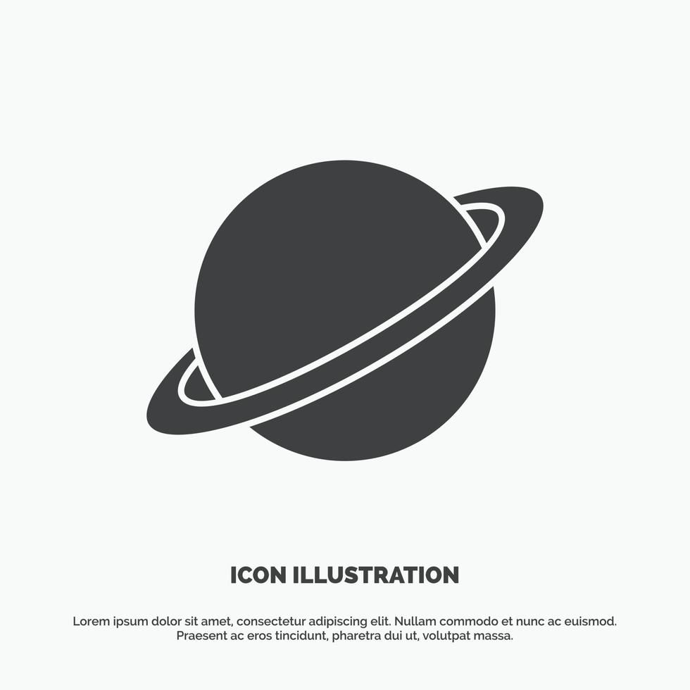 planeta. espacio. luna. bandera. icono de Marte. símbolo gris vectorial de glifo para ui y ux. sitio web o aplicación móvil vector