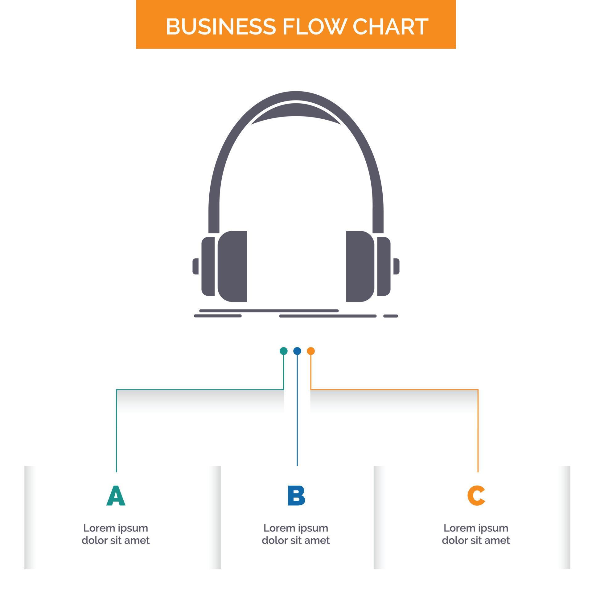 Audio. headphone. headphones. monitor. studio Business Flow Chart