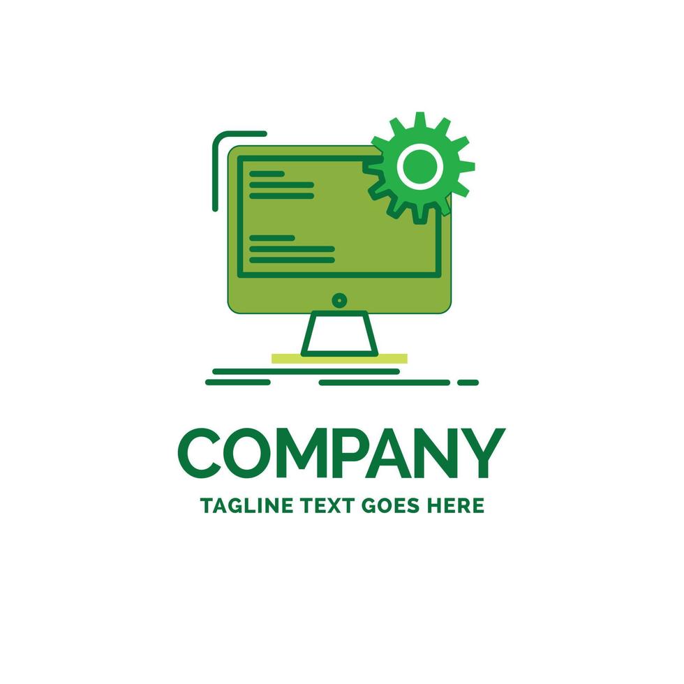 Internet. layout. page. site. static Flat Business Logo template. Creative Green Brand Name Design. vector