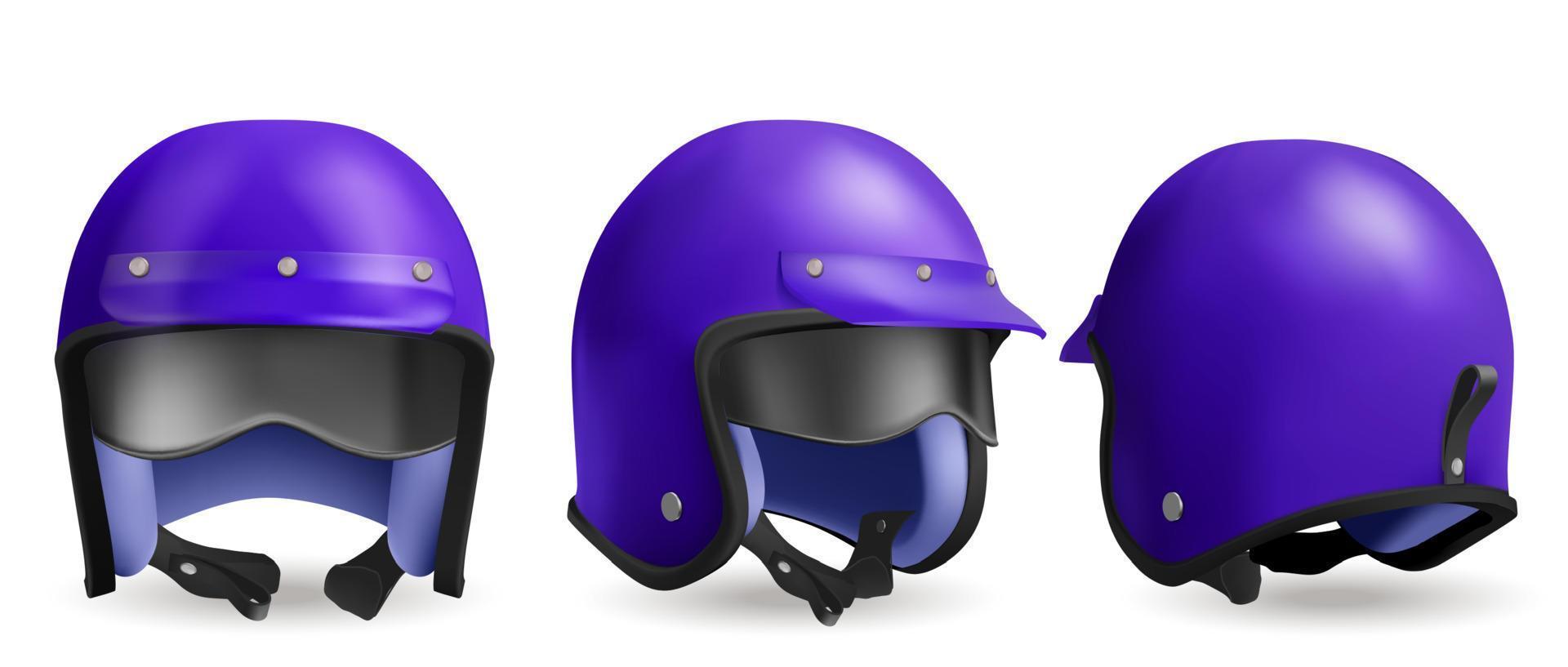 casco de moto para carrera y paseo en scooter vector