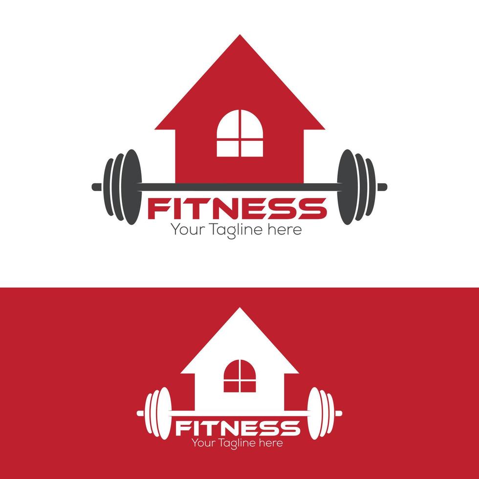Gym house logo vector