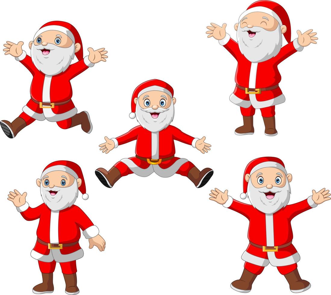 Collection of Christmas Santa Claus vector