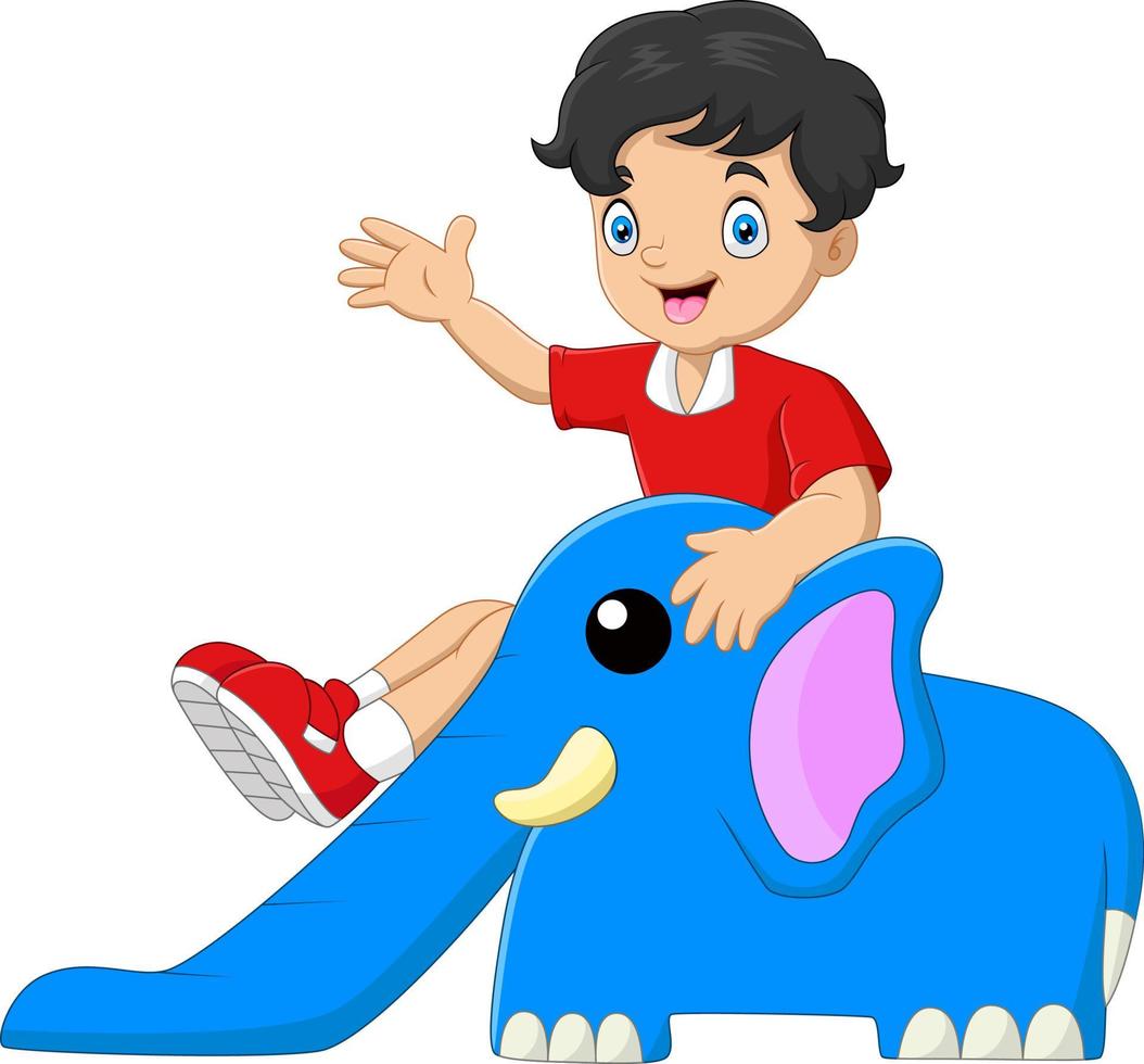 Cartoon Children Having fun in the Playground vector