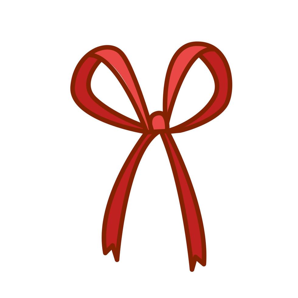 ribbon bow christmas icon. flat illustration of ribbon bow christmas vector. ribbon bow christmas sign symbol vector