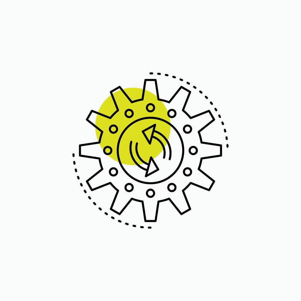 management. process. production. task. work Line Icon vector