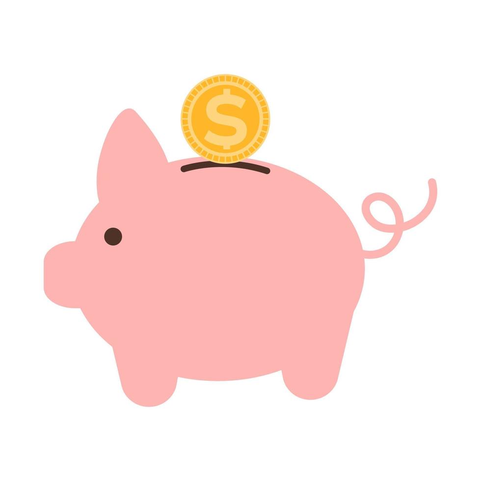 piggy bank icon vector
