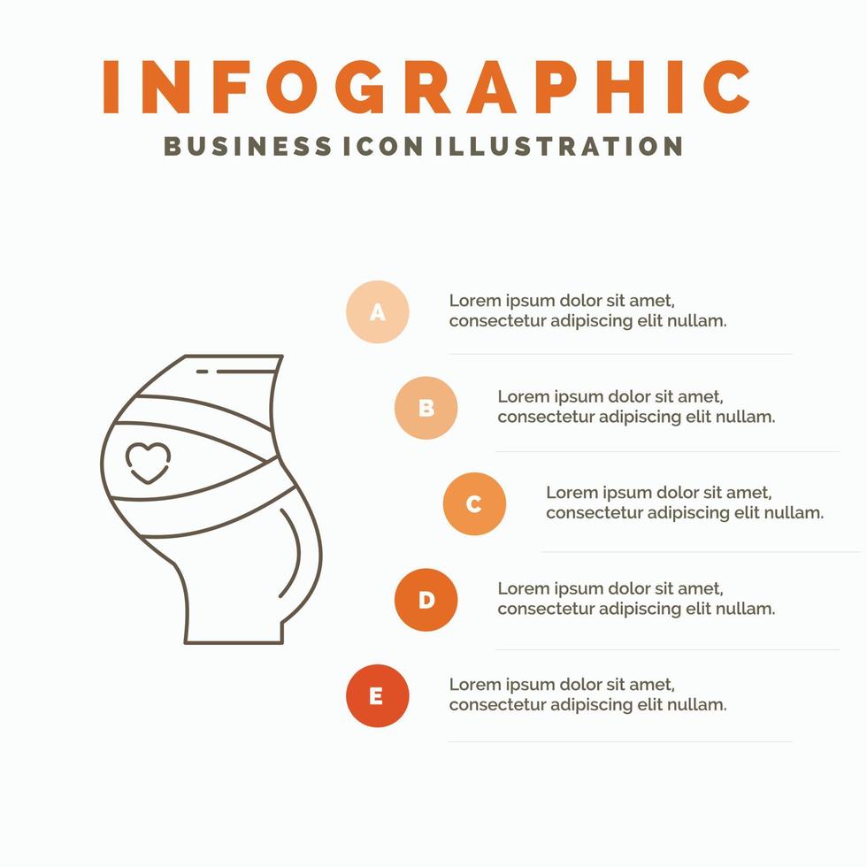 Belt. Safety. Pregnancy. Pregnant. women Infographics Template for Website and Presentation. Line Gray icon with Orange infographic style vector illustration