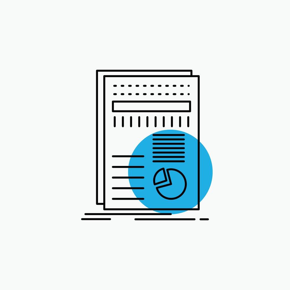 business. data. finance. report. statistics Line Icon vector