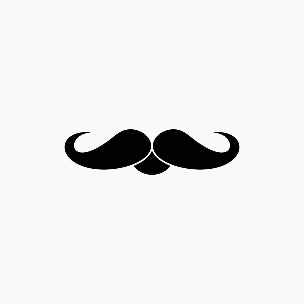 bigote. inconformista. movimiento masculino. icono de glifo de hombres. ilustración vectorial aislada vector