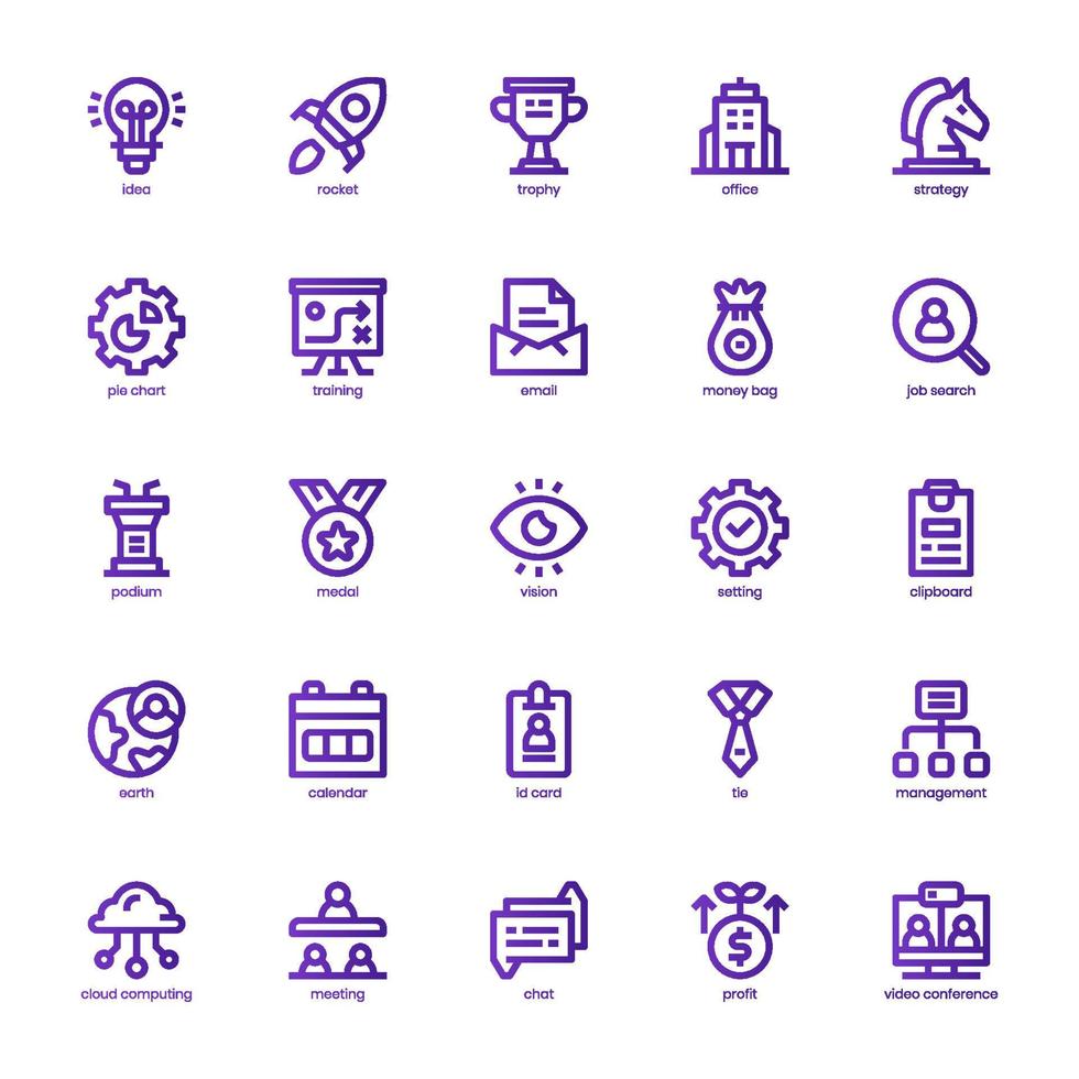 Business icon pack for your website, mobile, presentation, and logo design. Business icon basic line gradient  design. Vector graphics illustration and editable stroke.