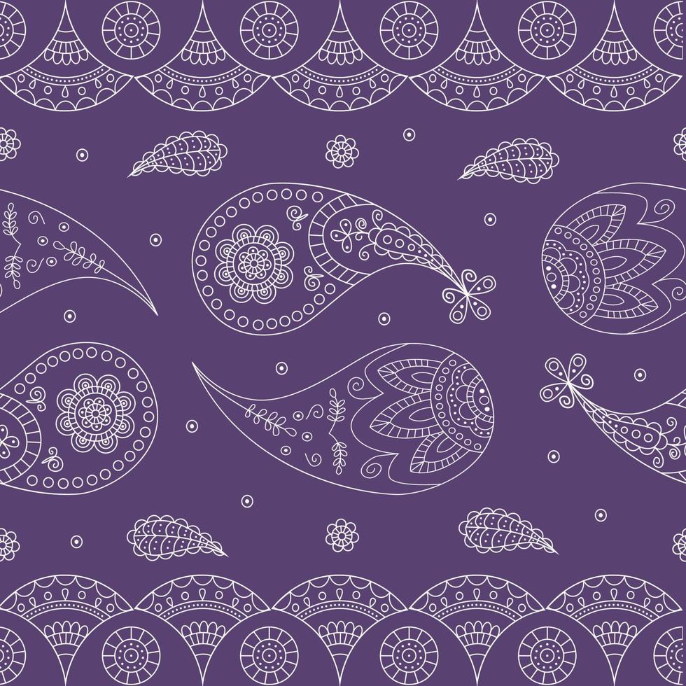 Seamless ornament in ethnic oriental style. vector