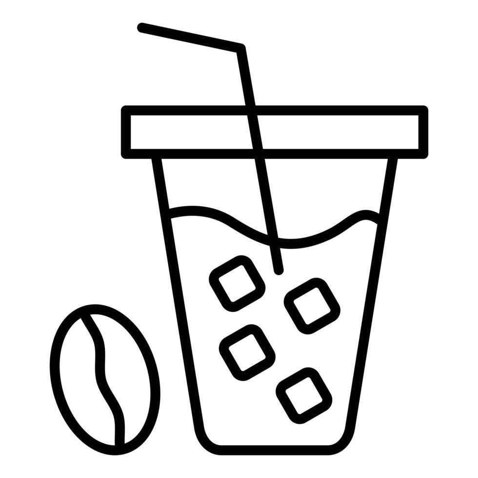 Iced Coffee Icon Style vector