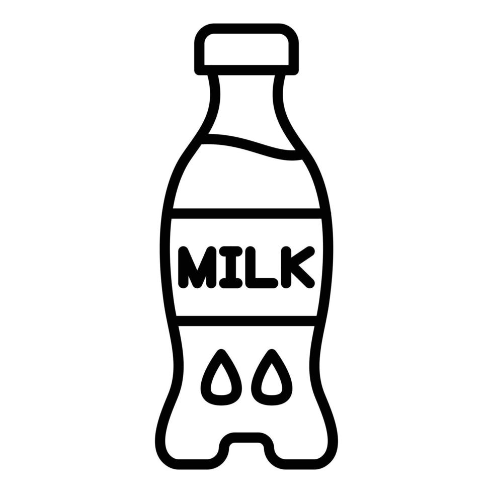estilo de icono de botella de leche vector