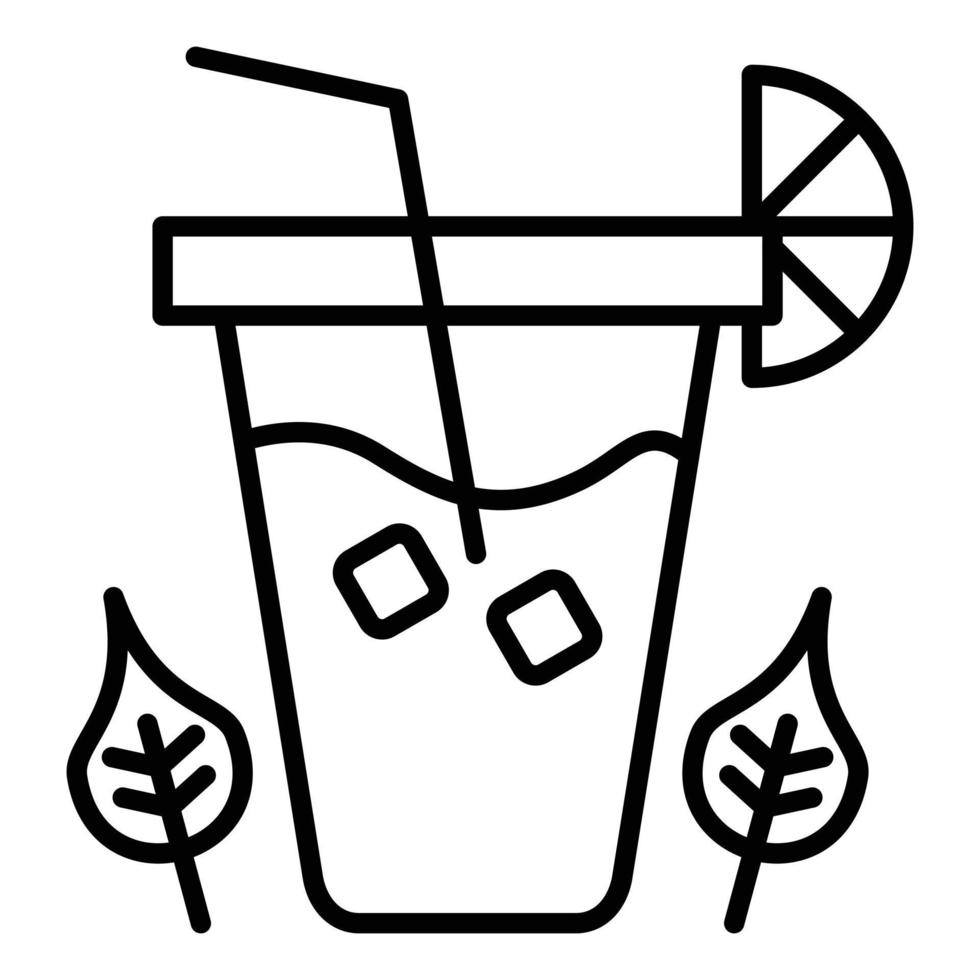 Ice Tea Icon Style vector