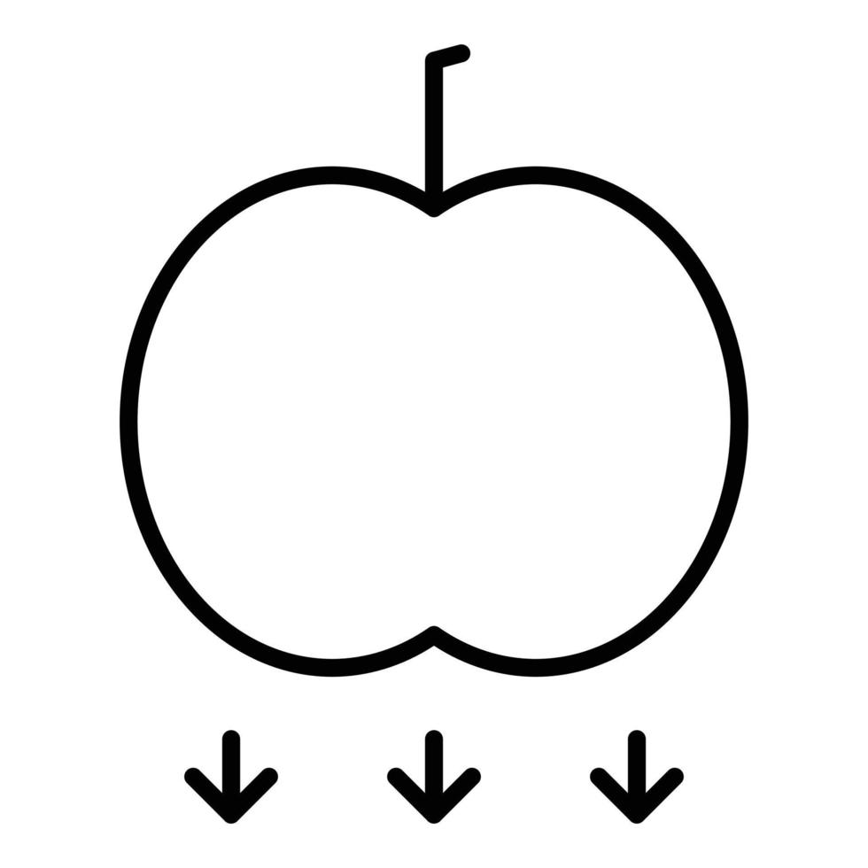 Falling Apple Icon Style vector