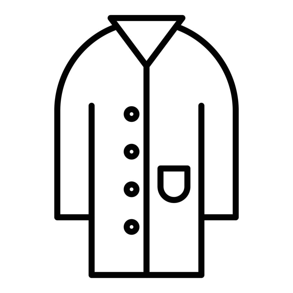 estilo de icono de bata de médico vector