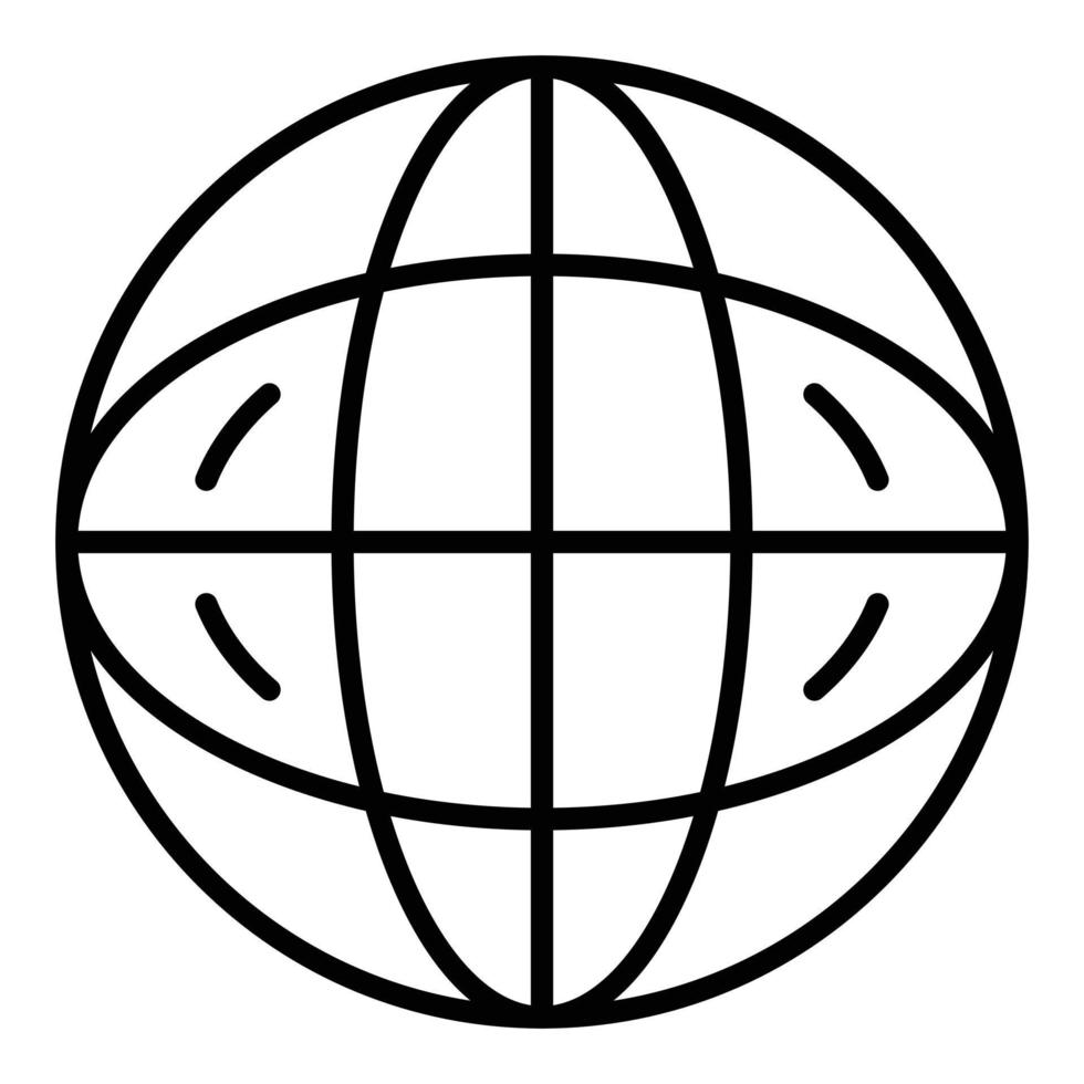 estilo de icono de globo vector