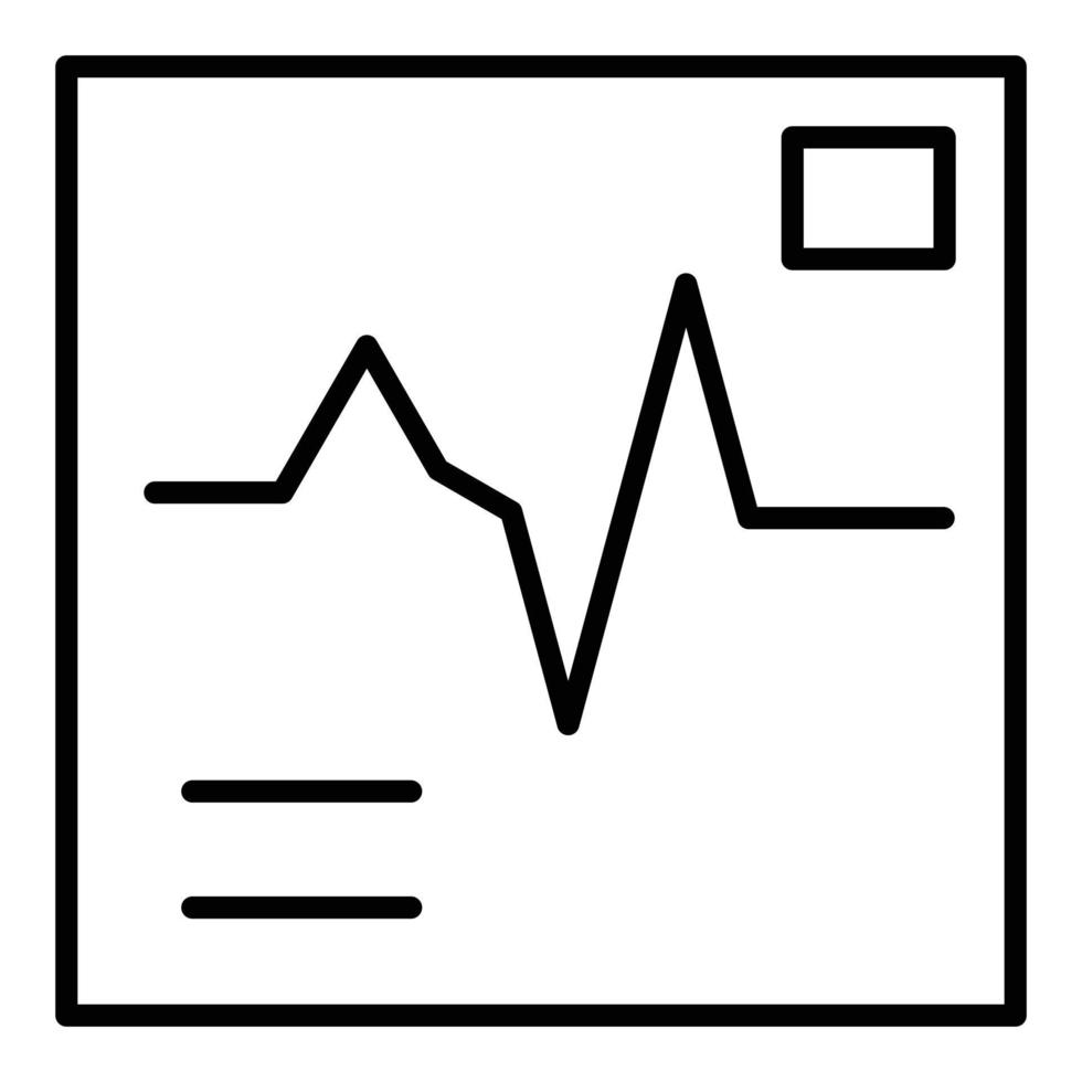 estilo de icono de electrocardiograma vector