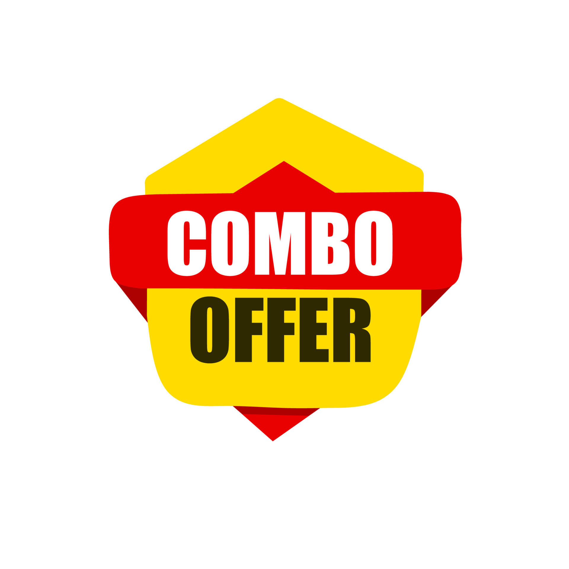 Combo offer label, badge or banner design element. Flat style vector icon.  12817811 Vector Art at Vecteezy