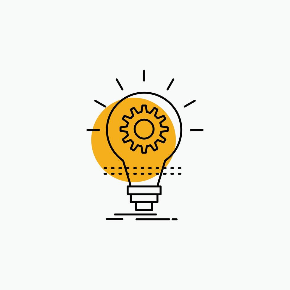 Bulb. develop. idea. innovation. light Line Icon vector