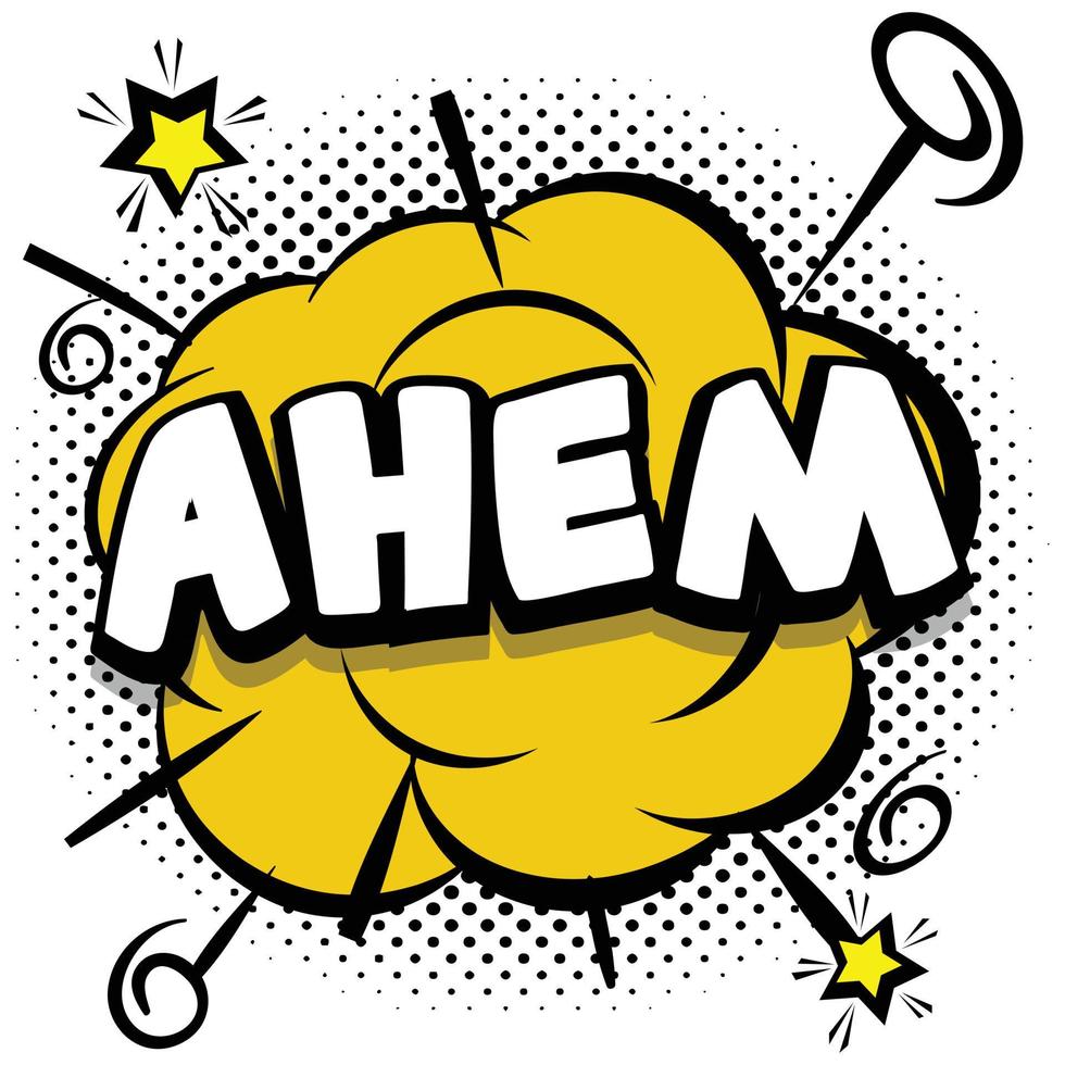 ahem Comic bright template with speech bubbles on colorful frames vector