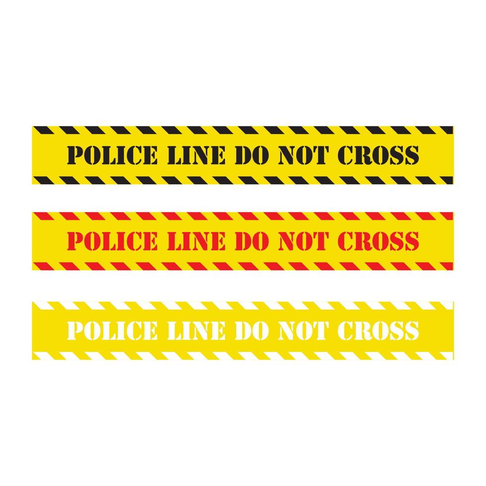 Police Line Vector Icon Design Illustration