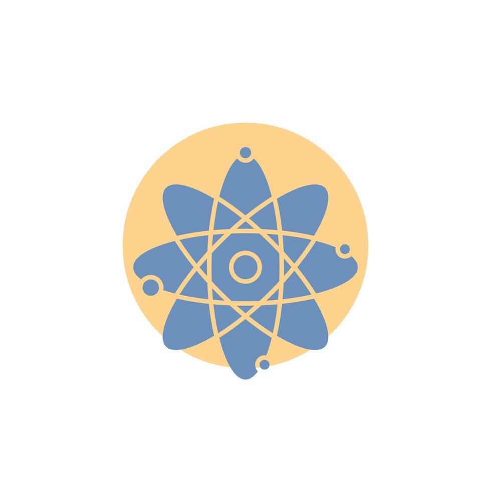 atom. nuclear. molecule. chemistry. science Glyph Icon. vector