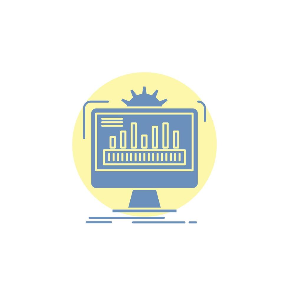 dashboard. admin. monitor. monitoring. processing Glyph Icon. vector