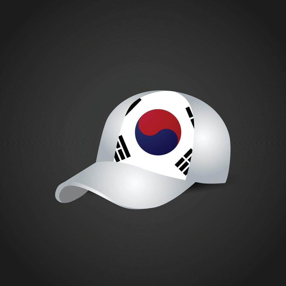 bandera de corea del sur en la tapa vector