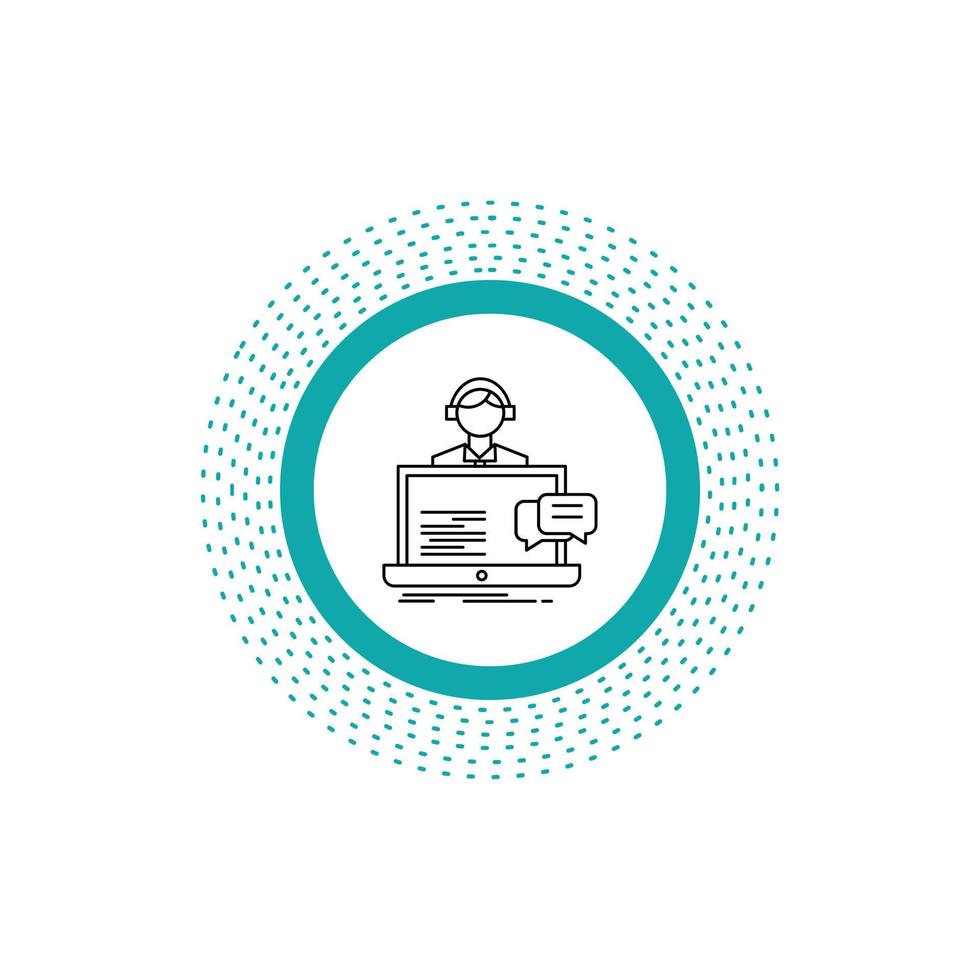 support. chat. customer. service. help Line Icon. Vector isolated illustration