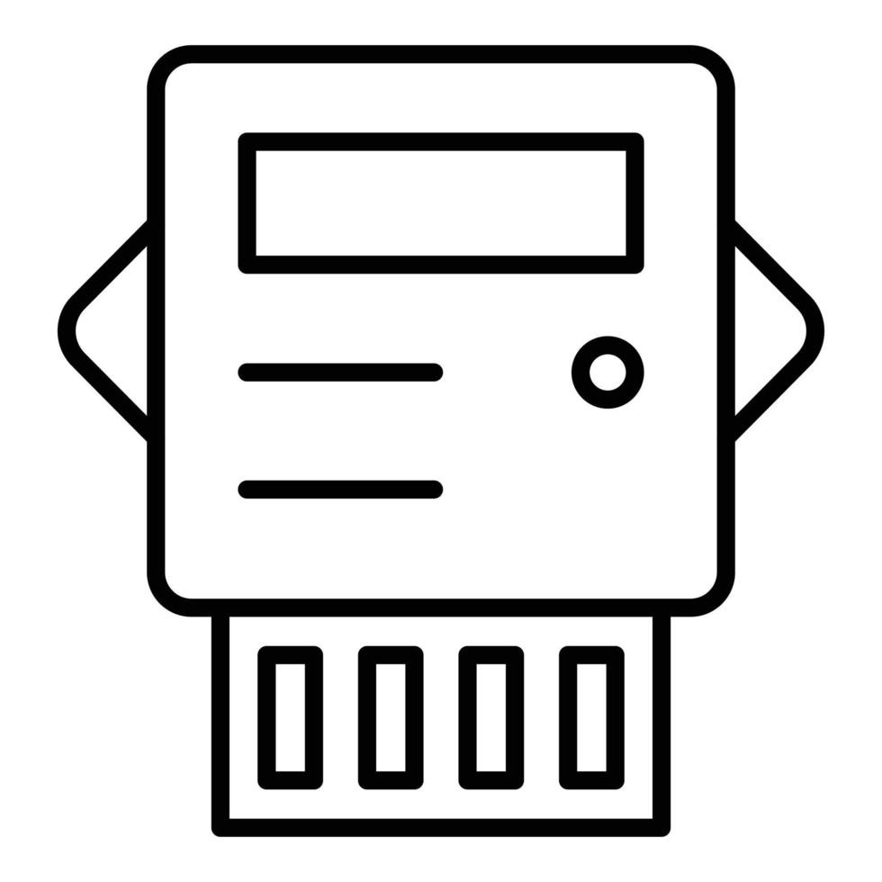 estilo de icono de medidor eléctrico vector