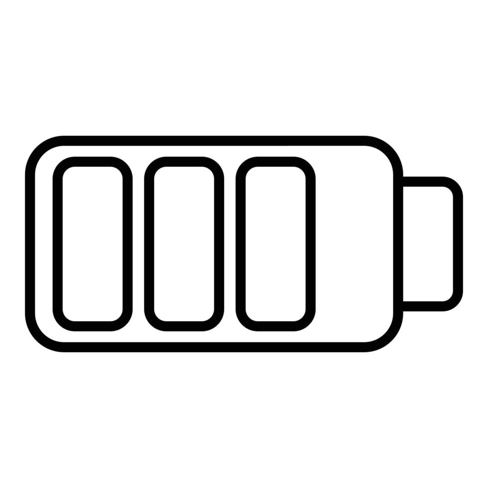 estilo de icono de batería vector