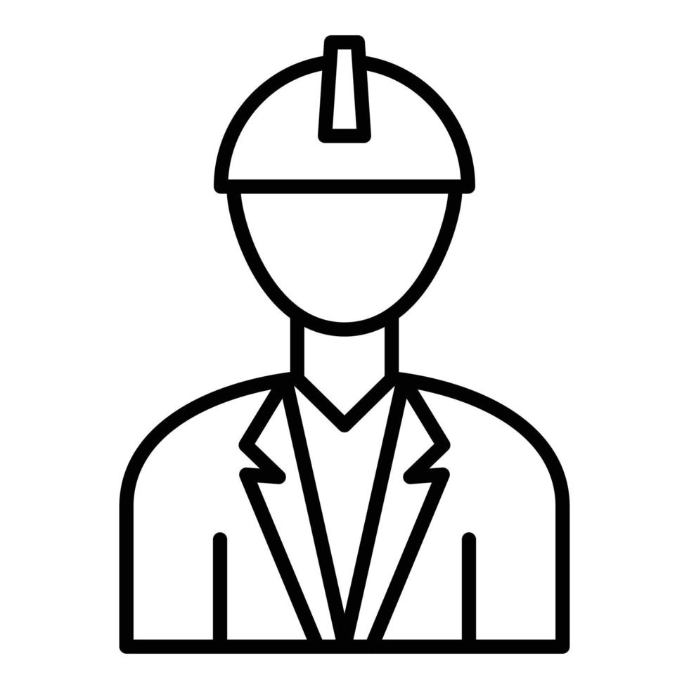 Male Engineer Icon Style vector