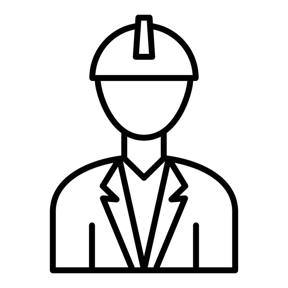 Male Engineer Icon Style vector