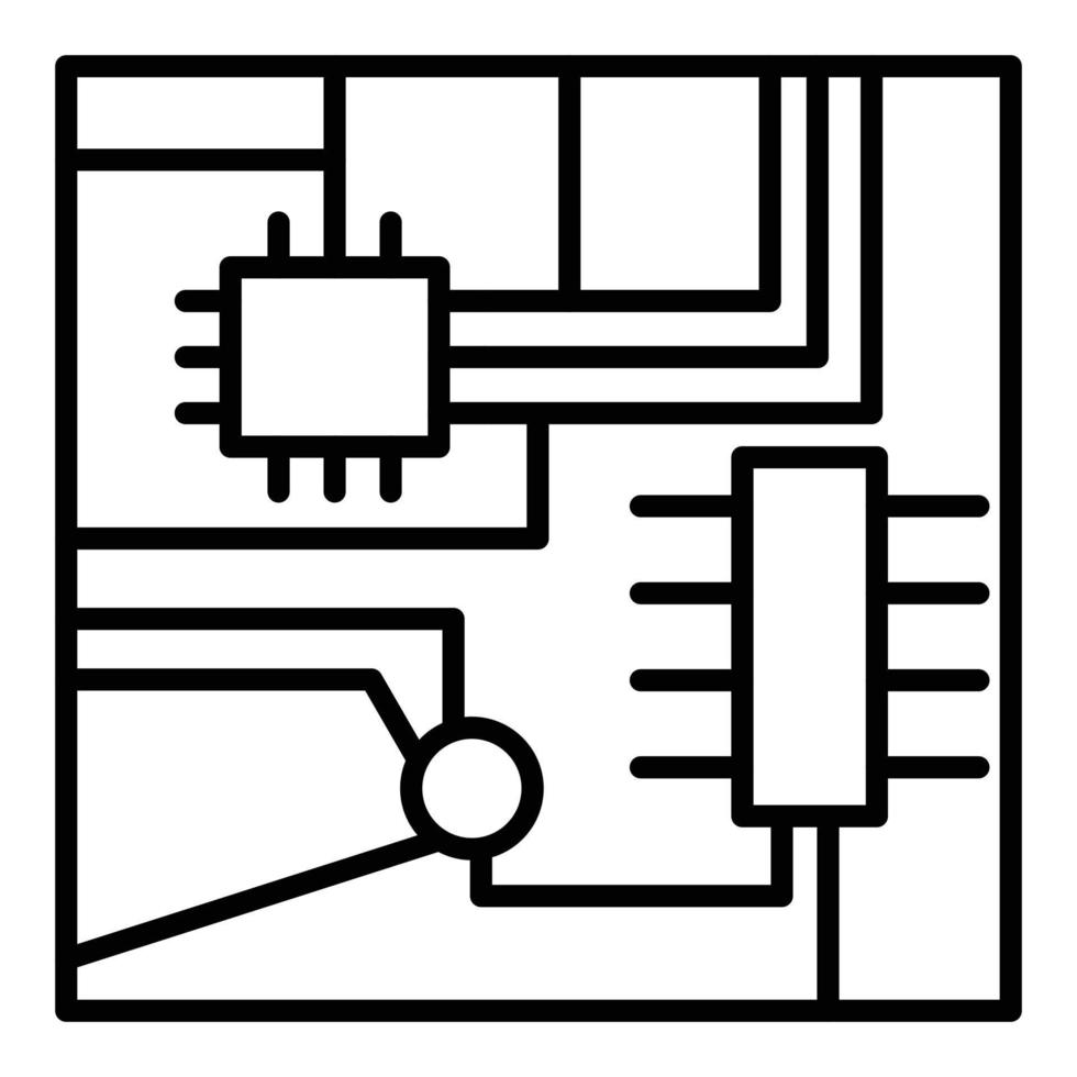 Circuit Board Icon Style vector