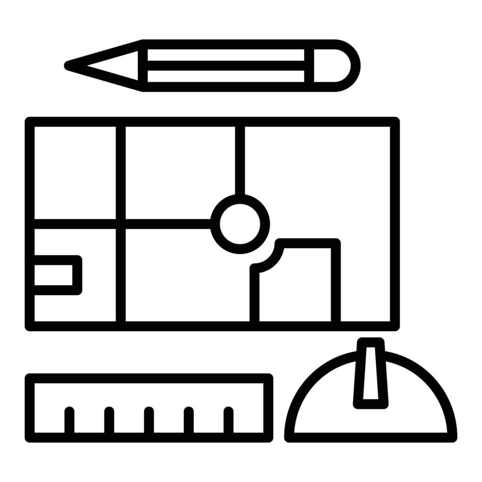 estilo de icono de boceto de ingeniería vector