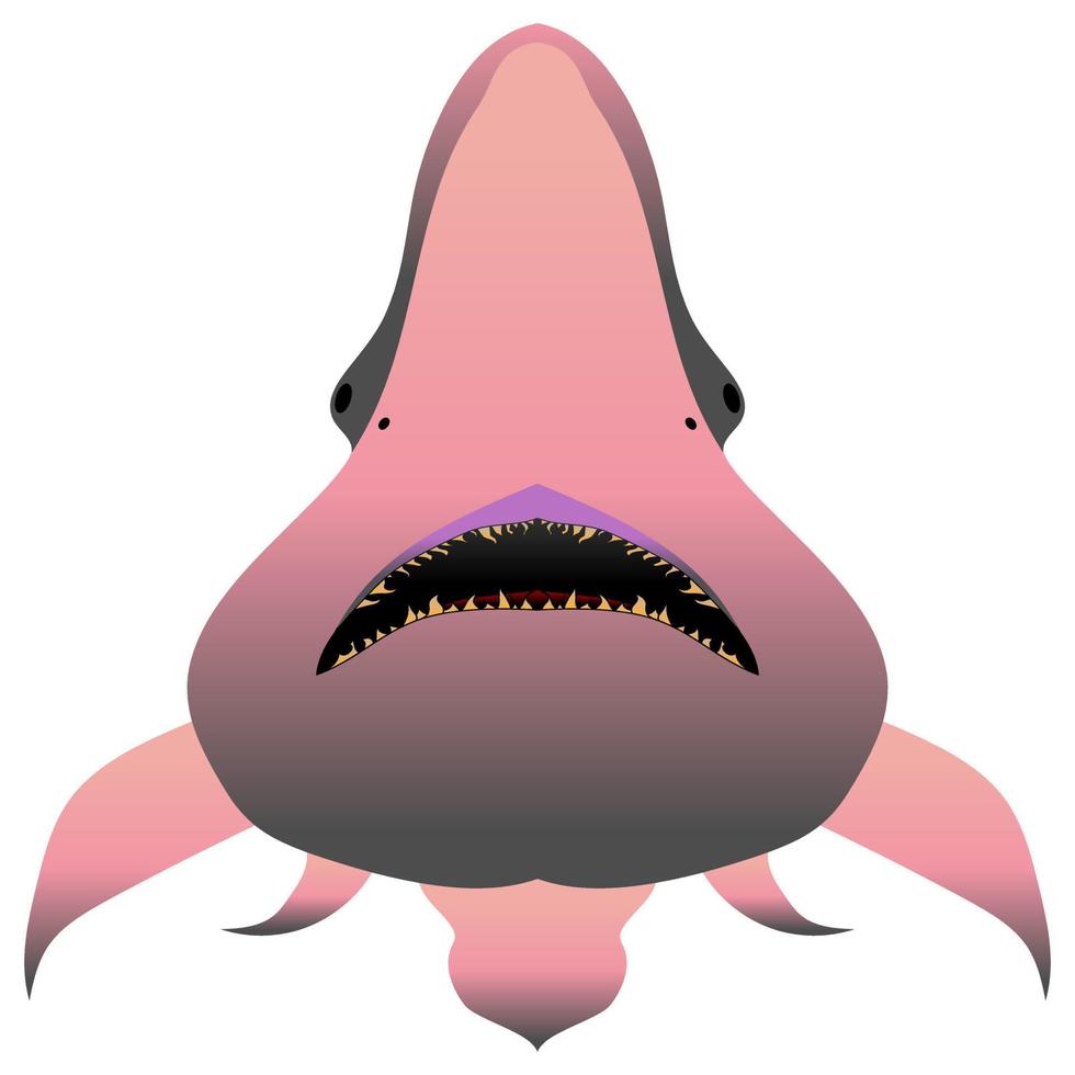 Goblin shark. Wildlife animal. Underwater fish vector. vector