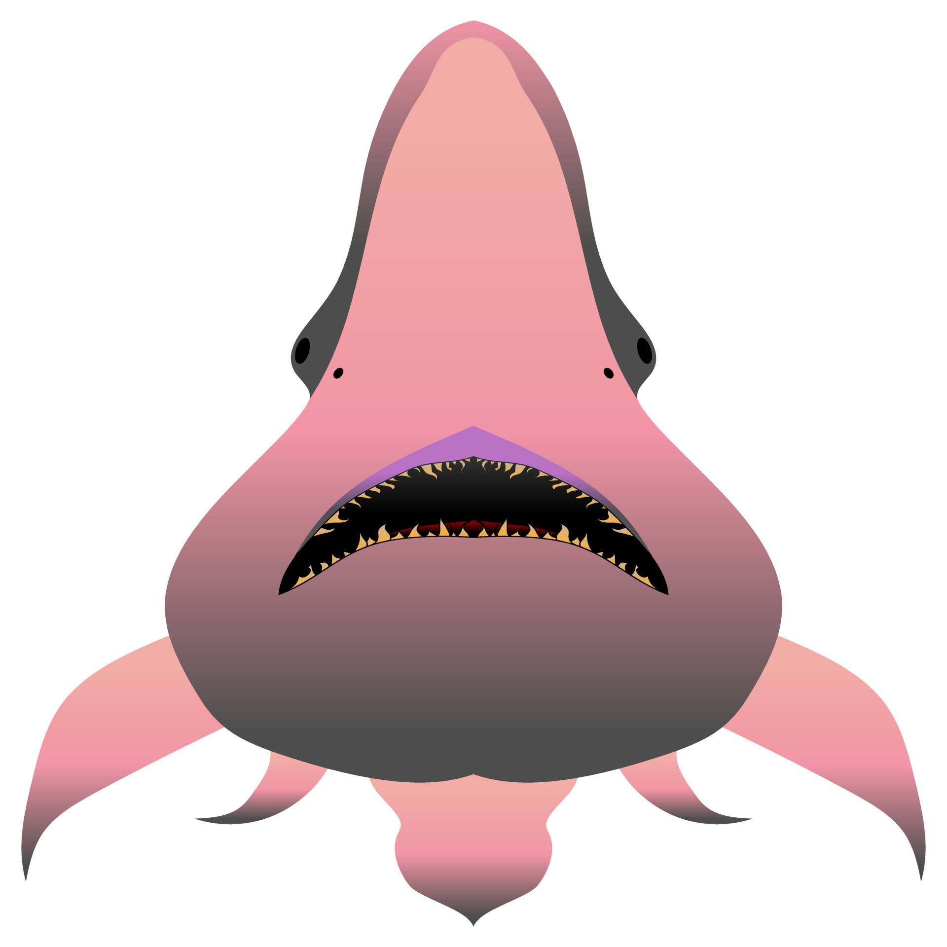 Goblin shark. Wildlife animal. Underwater fish vector. 12819094 Vector