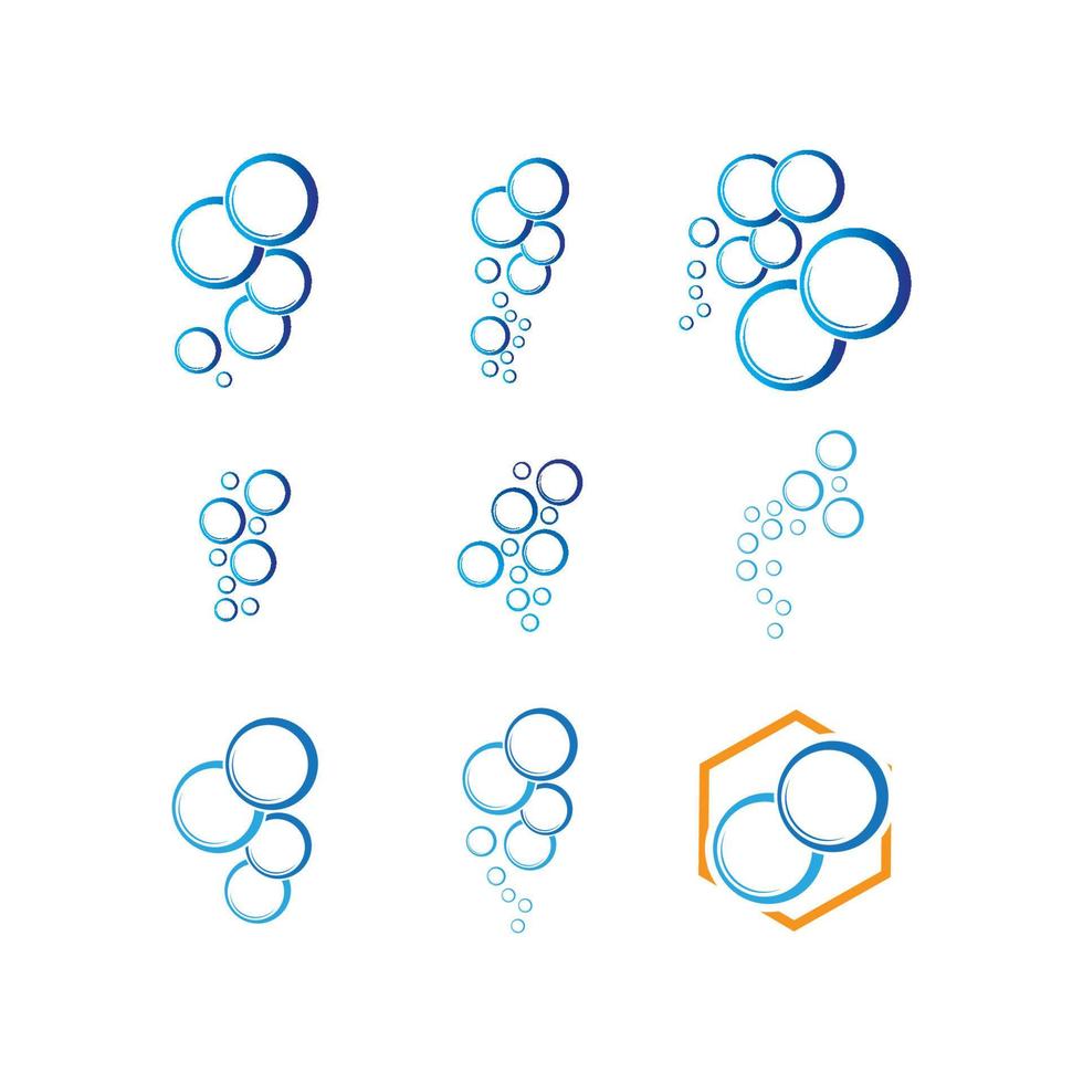 bubble water logo vector