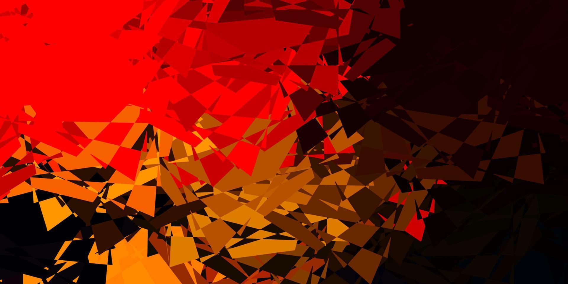 Dark Orange vector pattern with polygonal shapes.