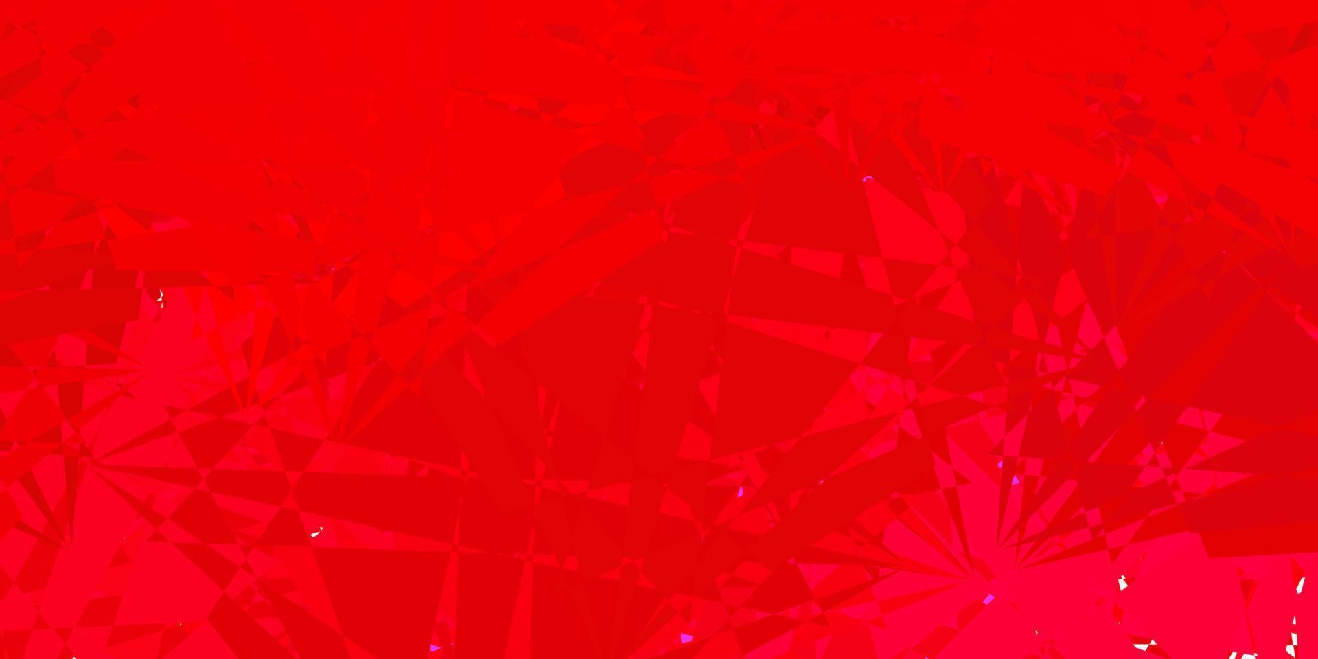Dark Pink vector background with polygonal forms.