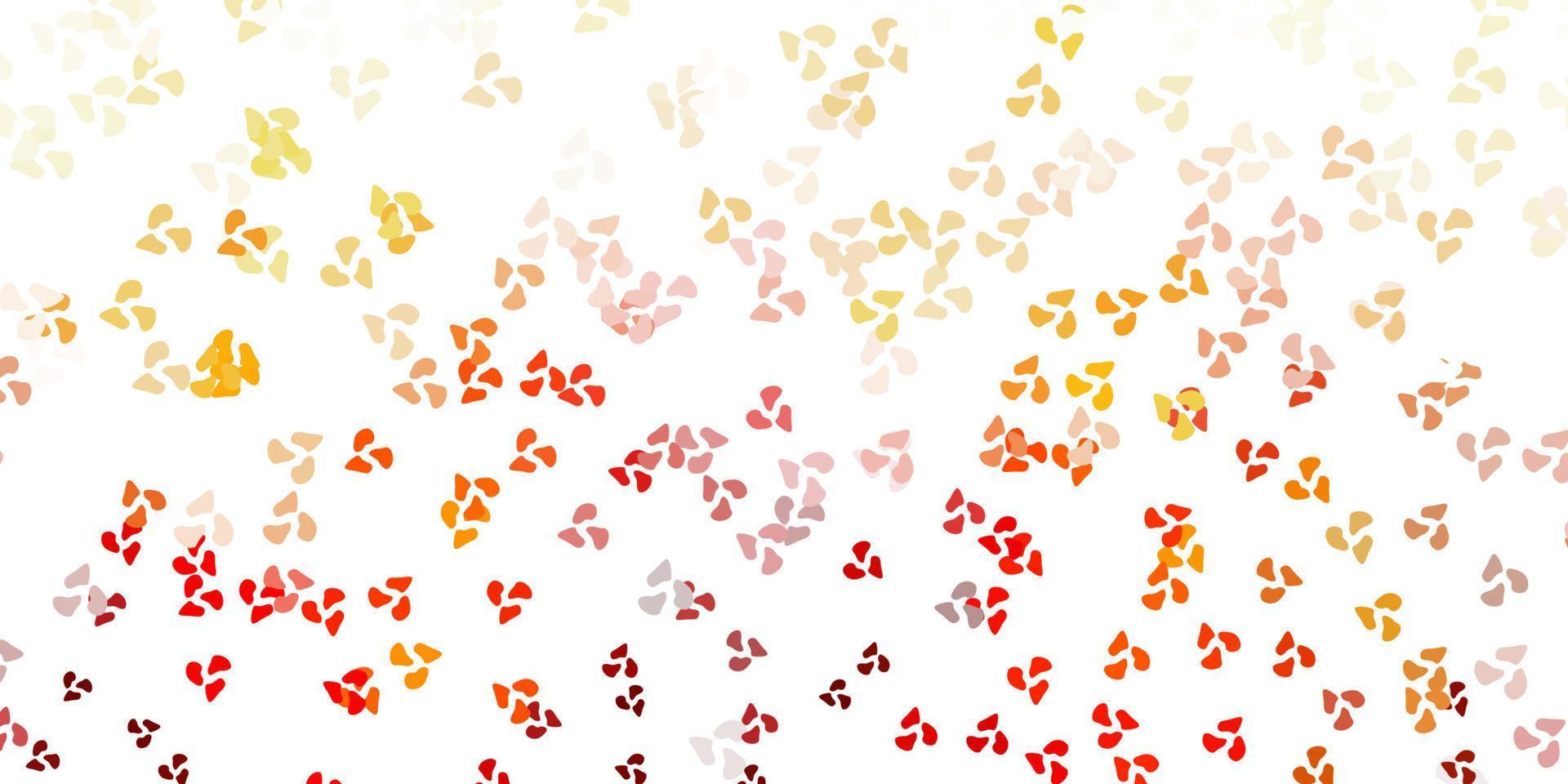 Light orange vector background with random forms.