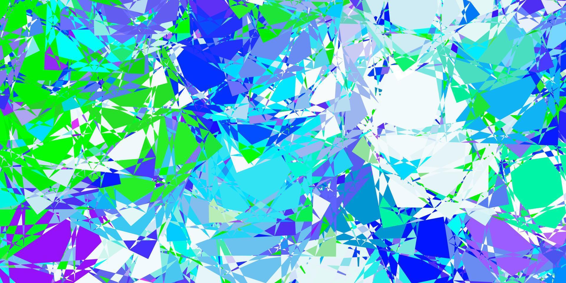 textura de vector multicolor claro con triángulos al azar.